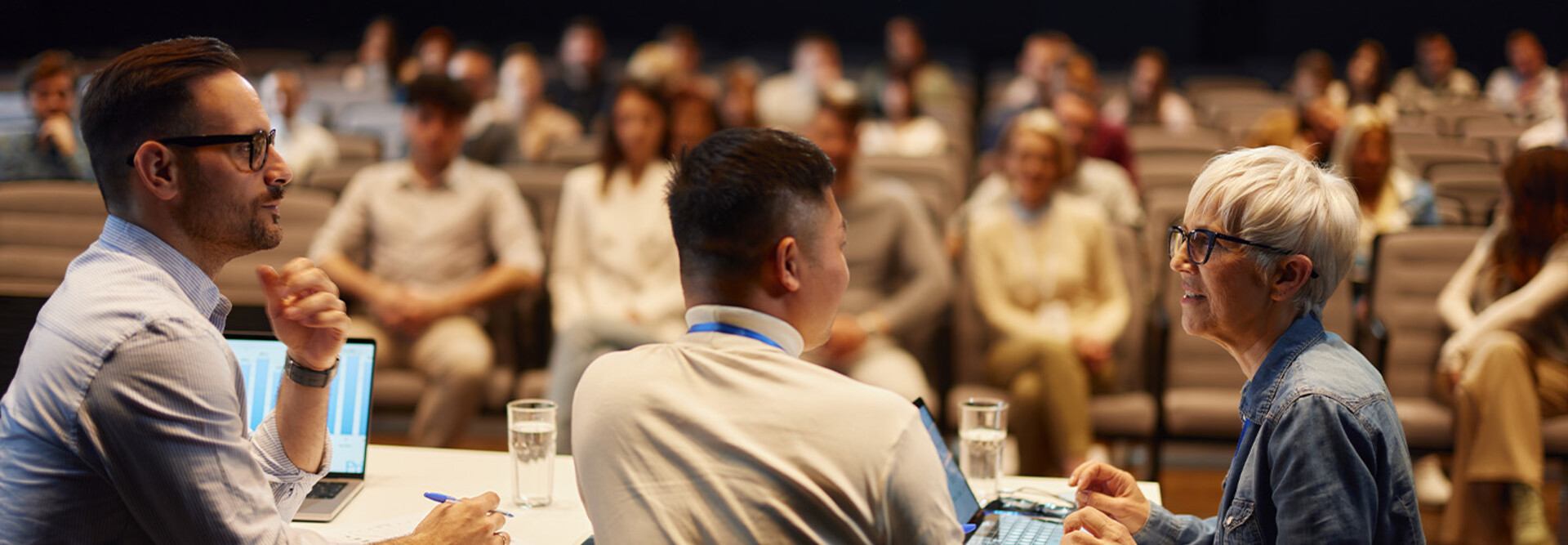 IT leaders at a tech conference