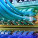 network cable with high tech technology color background