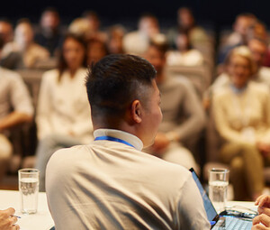 IT leaders at a tech conference